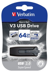 Verbatim USB-Stick Store'n'Go 64GB USB 3.0, schwarz Verbatim USB-Stick Store'n'Go 64GB USB 3.0, schwarz