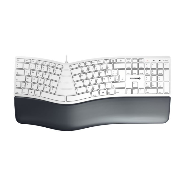 Cherry KC 4500DE-0 ERGO Corded Tastatur USB, weiß-grau Cherry KC 4500DE-0 ERGO Corded Tastatur USB, weiß-grau