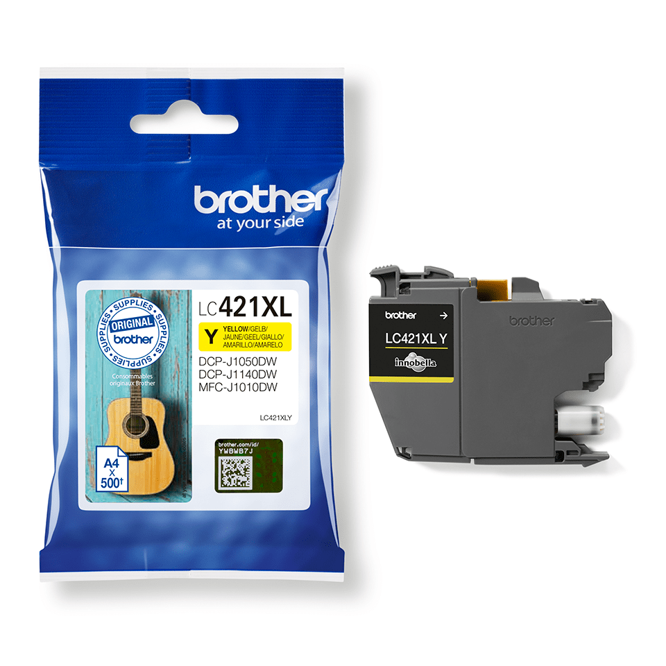 Brother LC-421XLY Tintenpatrone für DCP-J1050DW, MFC-J1010DW, DCP-J1140DW, gelb - 500 Seiten Brother LC-421XLY Tintenpatrone für DCP-J1050DW, MFC-J1010DW, DCP-J1140DW, gelb - 500 Seiten
