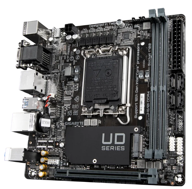 Gigabyte H610I-DDR4 Sockel 1700, 2xDDR4 HDMI / DP / 1xM.2, mini-ITX