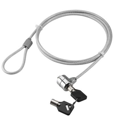 Notebook Sicherheitsschloss mit 1.5 Meter Stahlkabel, sichert auch Beamer, TFT's etc., 2 Schlüssel Notebook Sicherheitsschloss mit 1.5 Meter Stahlkabel, sichert auch Beamer, TFT's etc., 2 Schlüssel