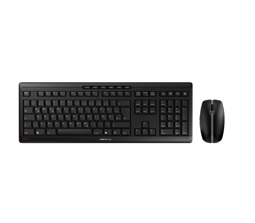 Cherry JD-8500DE-2 STREAM Wireless Desktop Set Tastatur + Maus, schwarz Cherry JD-8500DE-2 STREAM Wireless Desktop Set Tastatur + Maus, schwarz