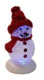 Schneemann LED beleuchtet über USB-Anschlusskabel, Höhe ca. 10cm