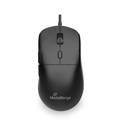 MediaRange MRPS271 Optical Mouse  USB-C, Scrollrad, 6-Tasten, schwarz