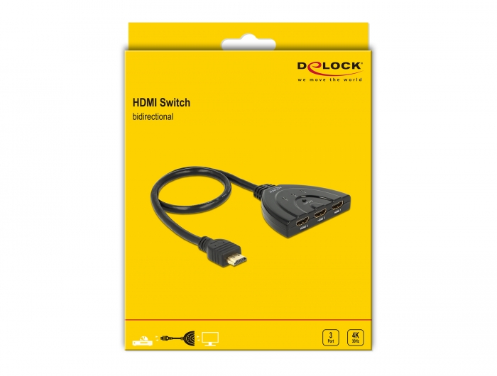 Delock HDMI Switch 3 Eingänge -> 1 Ausgang bidirectional Delock HDMI Switch 3 Eingänge -> 1 Ausgang bidirectional
