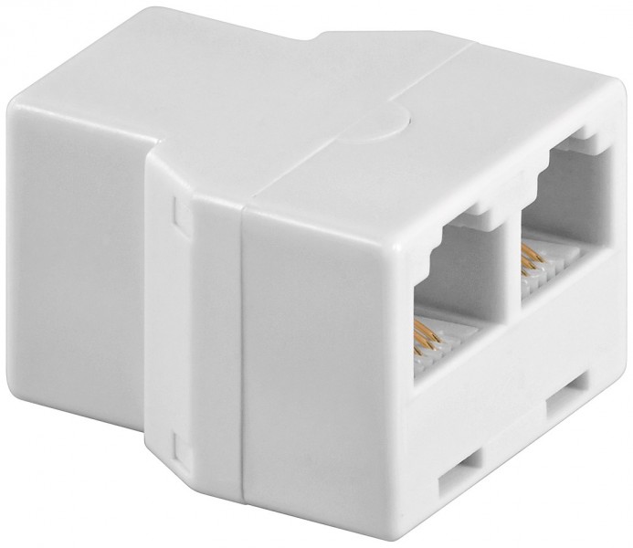 TEL-Adapter Verteiler 1x RJ11 Buchse / 2x RJ-11 Buchse 6P4C TEL-Adapter Verteiler 1x RJ11 Buchse / 2x RJ-11 Buchse 6P4C