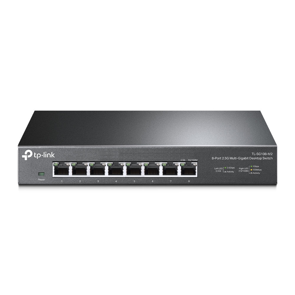 TP-Link TL-SG108-M2 Gigabit Switch 8-Port 100MB / 1G / 2,5 Gbps Desktop TP-Link TL-SG108-M2 Gigabit Switch 8-Port 100MB / 1G / 2,5 Gbps Desktop