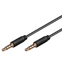 Audio- Anschlusskabel 3,5mm für Apple iPad / iPhone / iPod, 1m, schwarz Audio- Anschlusskabel 3,5mm für Apple iPad / iPhone / iPod, 1m, schwarz