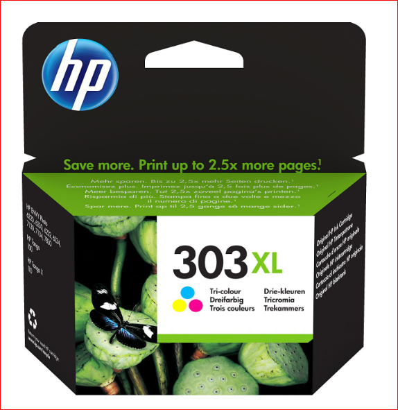HP 303XL - T6N03AE Tintenpatrone für ENVY Photo 6220, 6230, 7130, 7830 dreifarbig HP 303XL - T6N03AE Tintenpatrone für ENVY Photo 6220, 6230, 7130, 7830 dreifarbig
