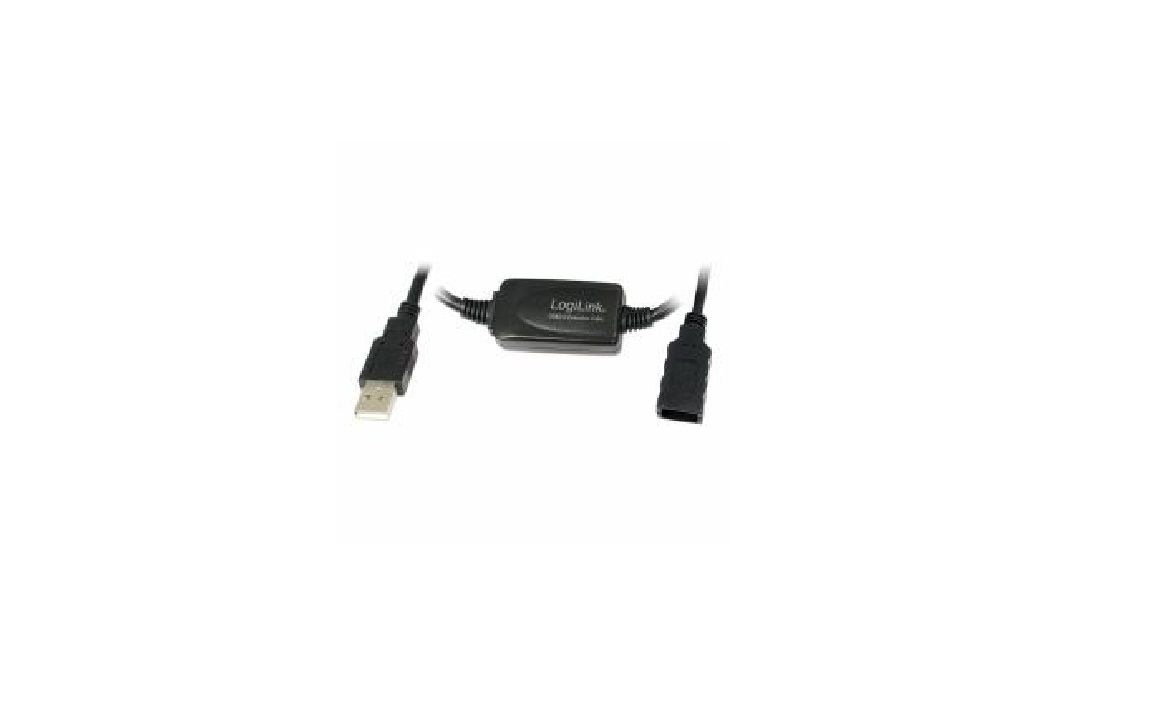 USB Anschlusskabel mit Repeater 10 Meter USB-A Stecker/USB-A Buchse