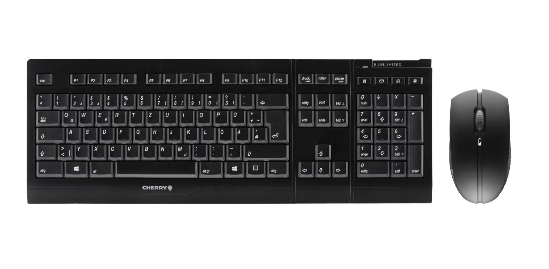 Cherry JD-0410DE-2 B.Unlimited 3.0 Wireless Desktop Tastatur + Maus, deutsch, schwarz Cherry JD-0410DE-2 B.Unlimited 3.0 Wireless Desktop Tastatur + Maus, deutsch, schwarz