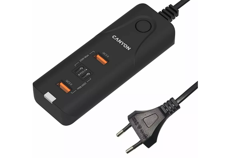 Canyon Desktop Charger  2xUSB-A + 2xUSB-C  18W QC3.0/20W PD retail