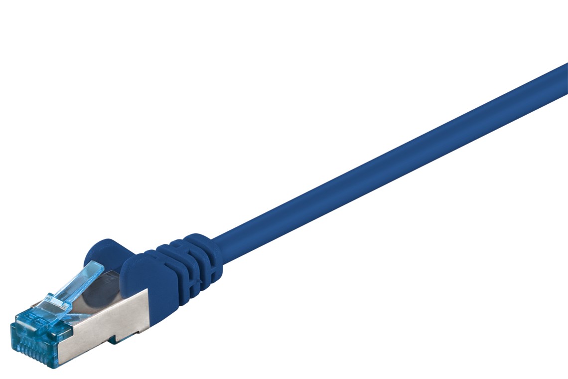 Netzwerk Patchkabel 20m, blau 2xRJ45 Stecker Cat.6A S/FTP PIMF Netzwerk Patchkabel 20m, blau 2xRJ45 Stecker Cat.6A S/FTP PIMF