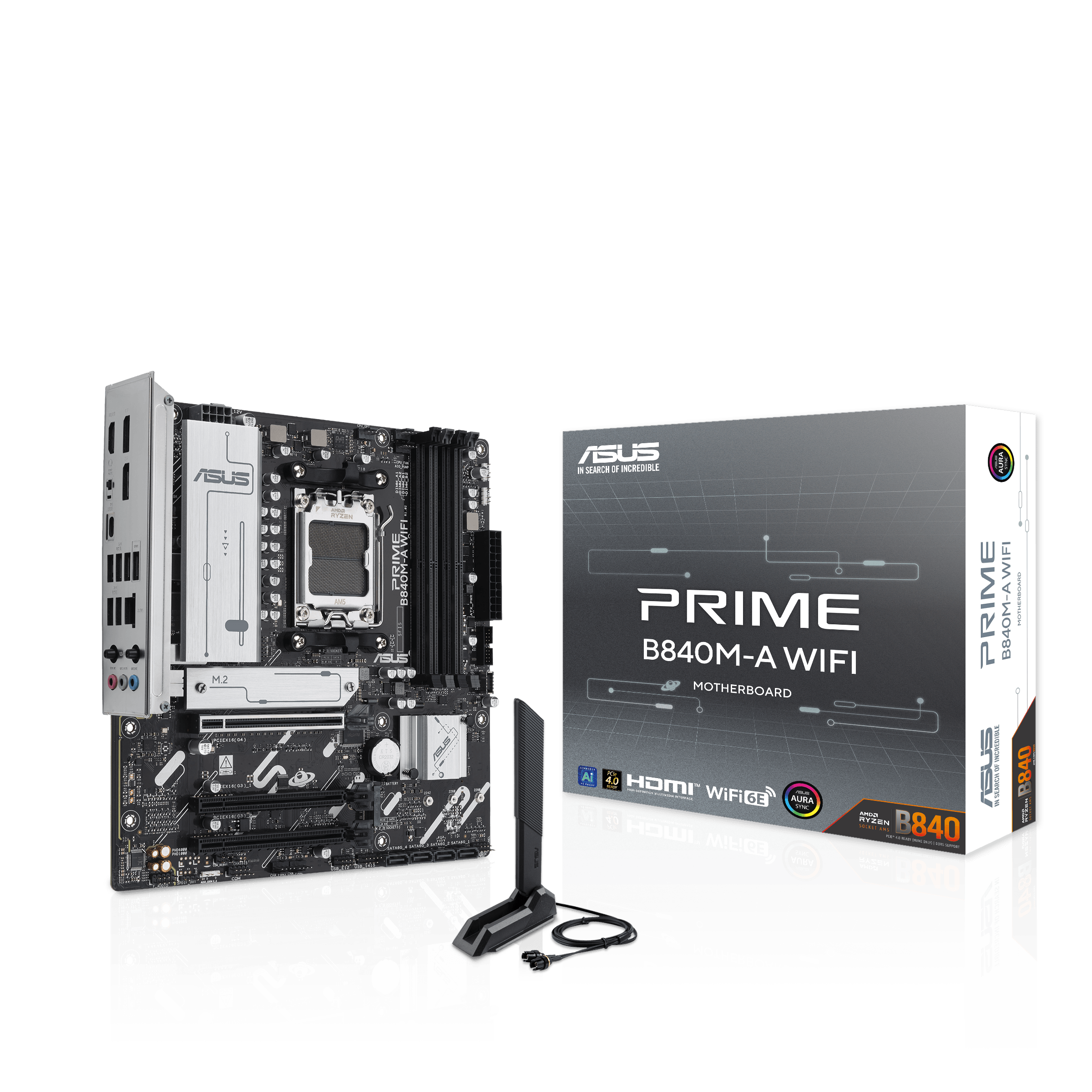 ASUS Prime B840M-A WiFi Sockel AM5, 4xDDR5 HDMI / 2xDP / USB-C, mATX ASUS Prime B840M-A WiFi Sockel AM5, 4xDDR5 HDMI / 2xDP / USB-C, mATX