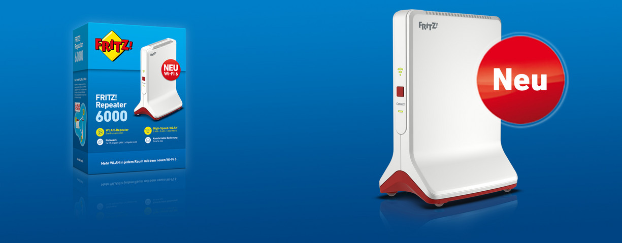 AVM Fritz! WLAN Repeater 6000 WLAN Repeater 6000Mbps 802.11 ax/ac/n 5GHz, Range Extender AVM Fritz! WLAN Repeater 6000 WLAN Repeater 6000Mbps 802.11 ax/ac/n 5GHz, Range Extender