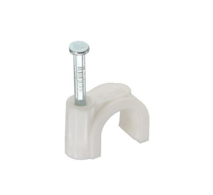 Kabelschelle 8mm rund, weiß, 50 Stück Kabelschelle 8mm rund, weiß, 50 Stück