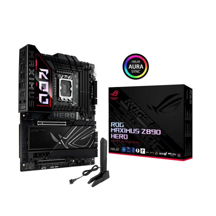 ASUS ROG Maximus Z890 Hero WiFi Sockel 1851, 4xDDR5  HDMI / 2xTB / 6xM.2 / ATX