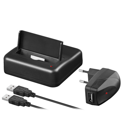 USB Dockingstation Set für Apple iPhone 4 / 4S mit AV-Ausgang, schwarz USB Dockingstation Set für Apple iPhone 4 / 4S mit AV-Ausgang, schwarz