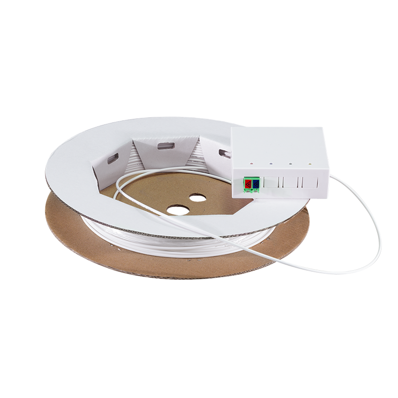 FTTH Anschlussdose 1 x LCD/APC mit 20 m Anschlusskabel, weiß