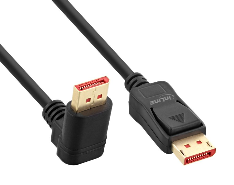 InLine DisplayPort Adapterkabel St/St 8K4K, nach oben gewinkelt - 2m InLine DisplayPort Adapterkabel St/St 8K4K, nach oben gewinkelt - 2m