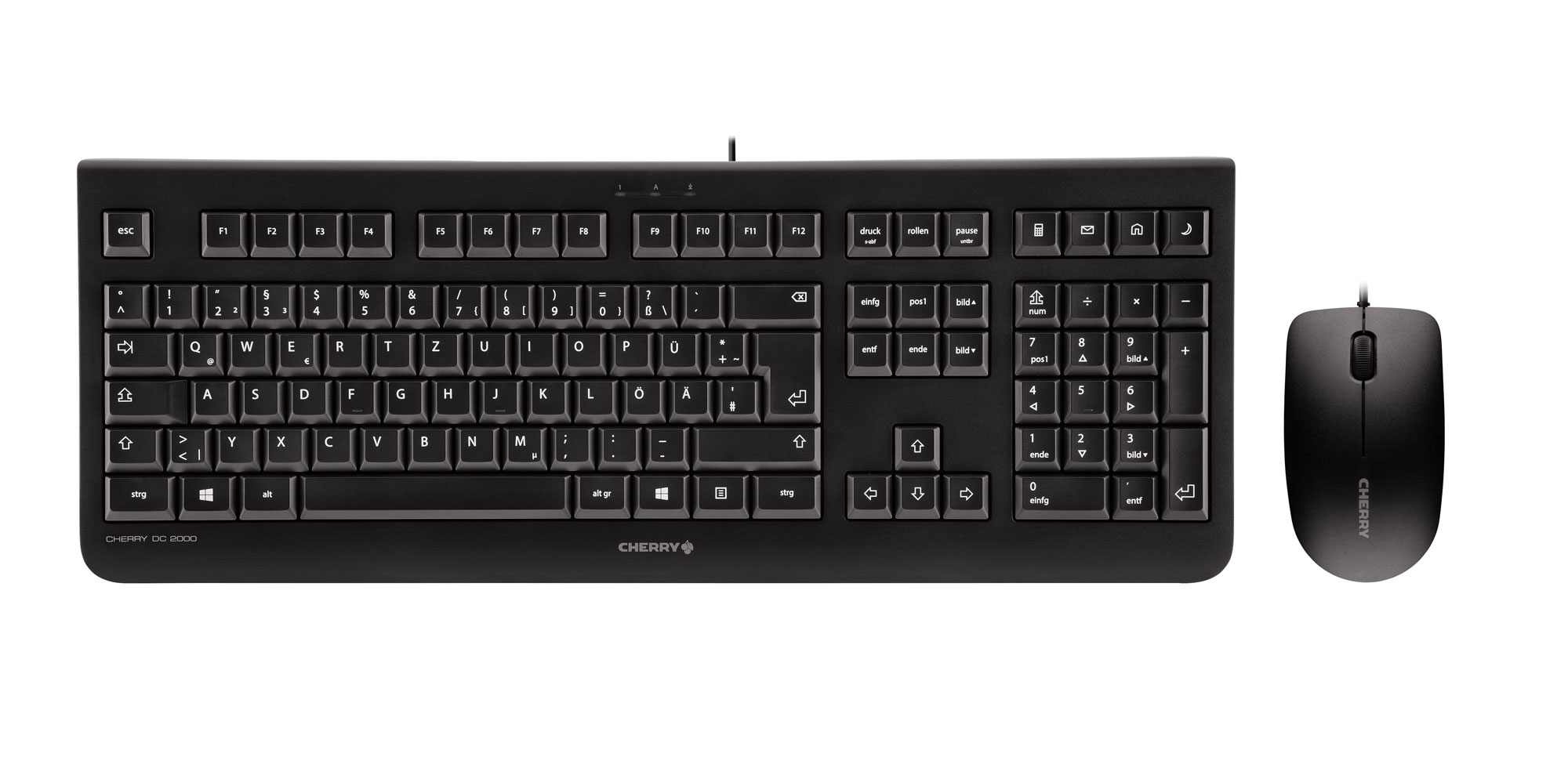 Cherry JD-0800DE-2 DC 2000 Desktop, Tastatur + Maus USB, deutsch, schwarz Cherry JD-0800DE-2 DC 2000 Desktop, Tastatur + Maus USB, deutsch, schwarz