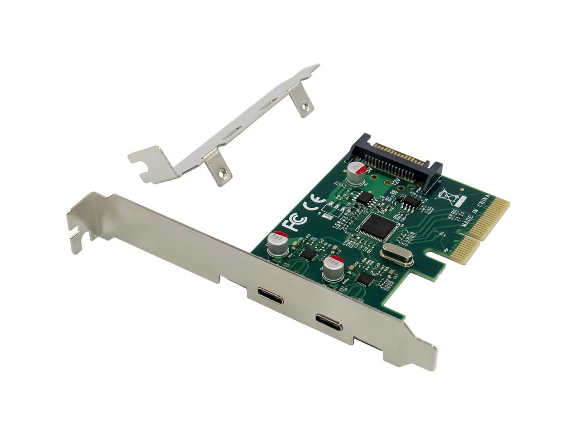 Conceptronic USB 3.2 Gen 2 Karte, 2x USB-C, PCIe