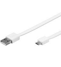 USB Anschlusskabel Weiß 1 Meter USB-A Stecker/Micro-B Stecker (Handy) USB Anschlusskabel Weiß 1 Meter USB-A Stecker/Micro-B Stecker (Handy)