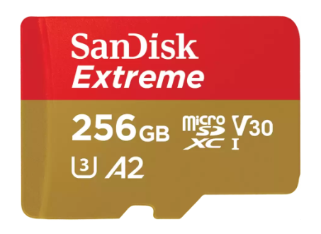 SanDisk 256GB microSDXC Extreme Flash-Speicherkarte mit Adapter SanDisk 256GB microSDXC Extreme Flash-Speicherkarte mit Adapter