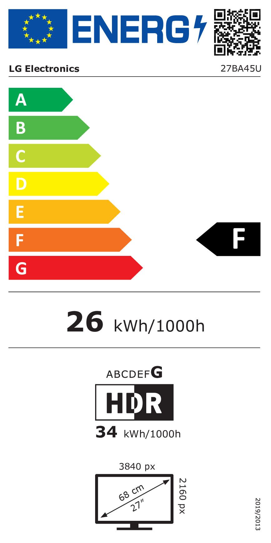 LG 27BA45U-B IPS TFT 68,4cm (27 Zoll) 16:9 3840x2160 5ms DP / 2xHDMI, schwarz