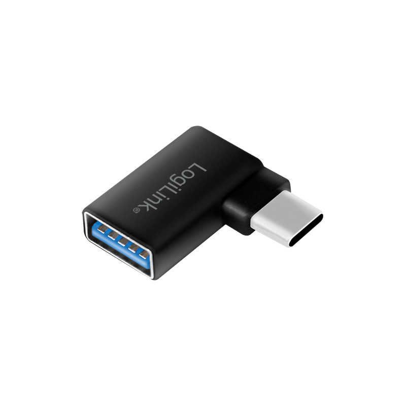 USB C/A Adapter - USB Typ C-Stecker > USB 3.0 A-Buchse, 90° gewinkelt, schwarz USB C/A Adapter - USB Typ C-Stecker > USB 3.0 A-Buchse, 90° gewinkelt, schwarz