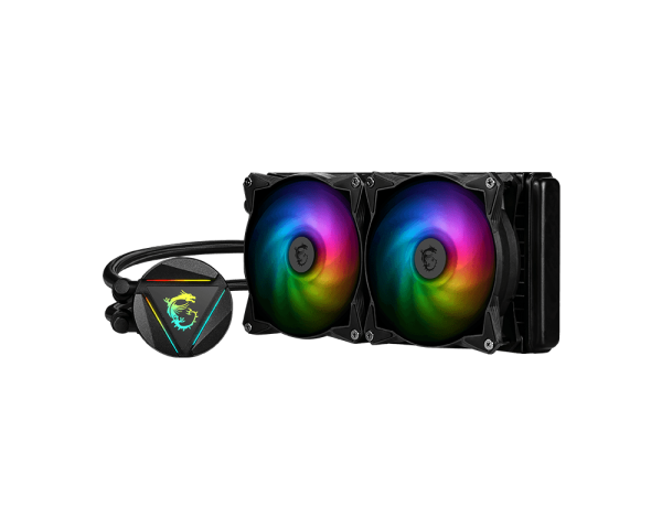 MSI MAG CoreLiquid 240R V2 Wasserkühlung Black mit 2x 120mm Lüfter mit ARGB für Intel und AMD Prozessoren