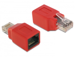 RJ45 Konverter Cat.5e Delock Crossover Adapter RJ45 St/Bu RJ45 Konverter Cat.5e Delock Crossover Adapter RJ45 St/Bu