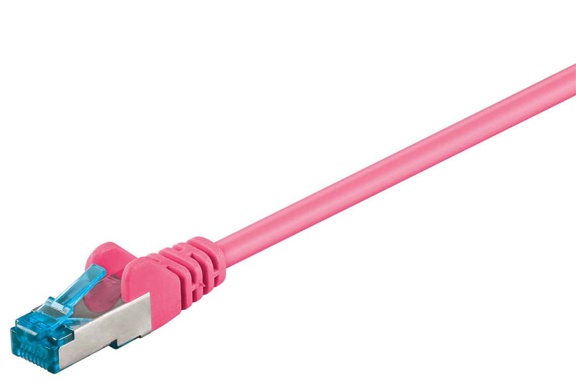Netzwerk Patchkabel 15m, magenta 2xRJ45 Stecker Cat.6A S/FTP PIMF Netzwerk Patchkabel 15m, magenta 2xRJ45 Stecker Cat.6A S/FTP PIMF