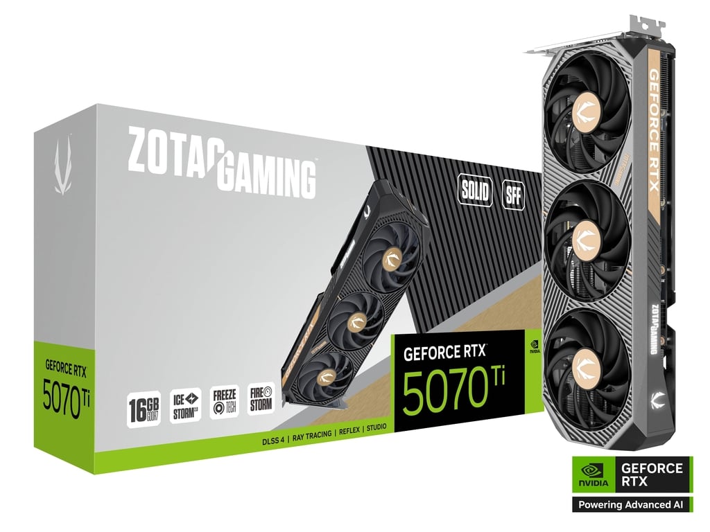 Zotac nVidia GeForce RTX 5070 Ti SFF Solid 16GB DDR7, HDMI / 3xDP, PCIe 5.0 Zotac nVidia GeForce RTX 5070 Ti SFF Solid 16GB DDR7, HDMI / 3xDP, PCIe 5.0