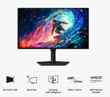 Samsung OLED-Display Odyssey G6 G61SH - 68.6 cm (27") - 2560 x 1440 WQHD / 240Hz