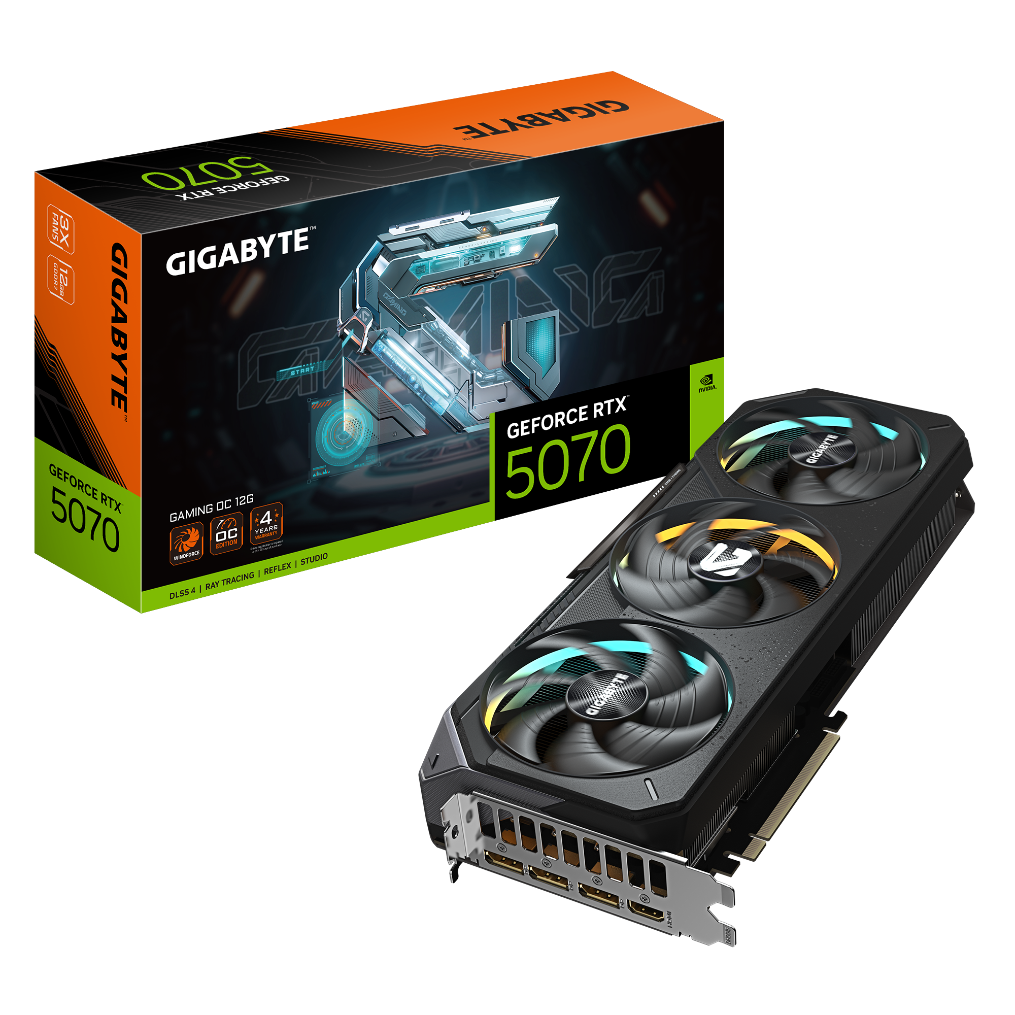 Gigabyte nVidia GeForce RTX 5070 Gaming OC 12GB DDR7, HDMI / 3xDP, PCIe 5.0