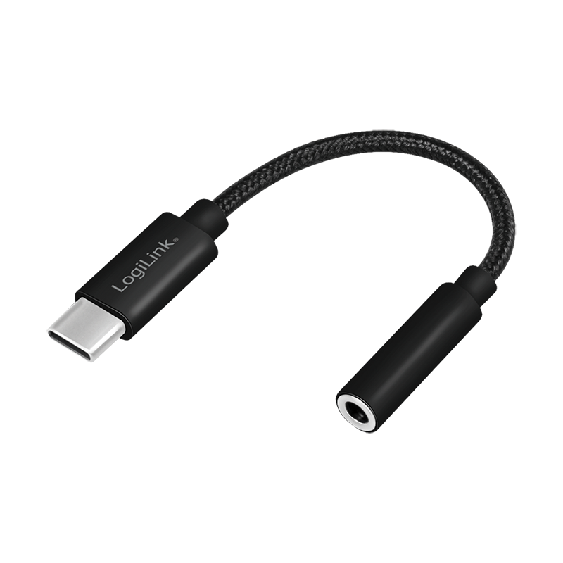 USB C/3,5mm Audio-Konverter - USB 3.1 Typ C-Stecker > 3,5mm Klinke Buchse, 13cm, schwarz USB C/3,5mm Audio-Konverter - USB 3.1 Typ C-Stecker > 3,5mm Klinke Buchse, 13cm, schwarz