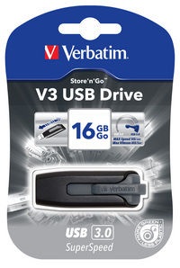 Verbatim USB-Stick Store'n'Go 16GB USB 3.0, schwarz Verbatim USB-Stick Store'n'Go 16GB USB 3.0, schwarz