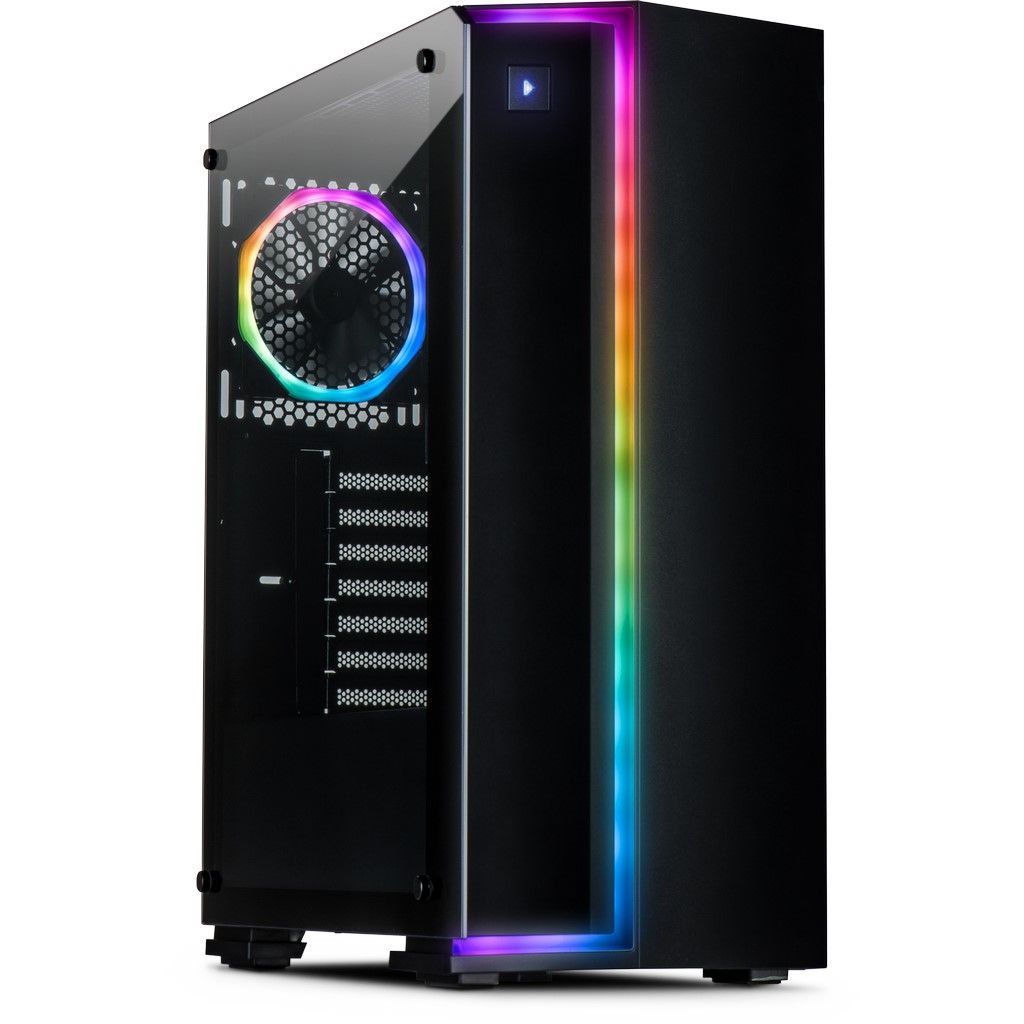 Miditower S-3906 Renegade Gaming Gehäuse ohne Netzteil, USB3/Audio, 120er RGB-Lüfter, schwarz Miditower S-3906 Renegade Gaming Gehäuse ohne Netzteil, USB3/Audio, 120er RGB-Lüfter, schwarz