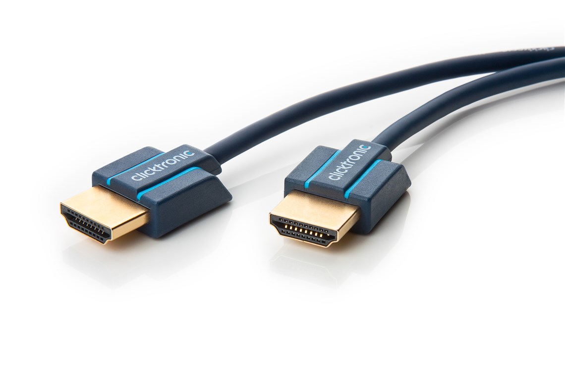 Clicktronic Ultraslim HDMI Kabel 4K/60Hz, 0,5 m - HDMI A-Stecker > HDMI A-Stecker