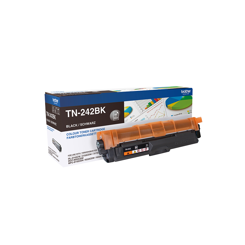 Brother Toner TN242BK für HL-3152CDW HL-3172CDW, 2500 Seiten, schwarz