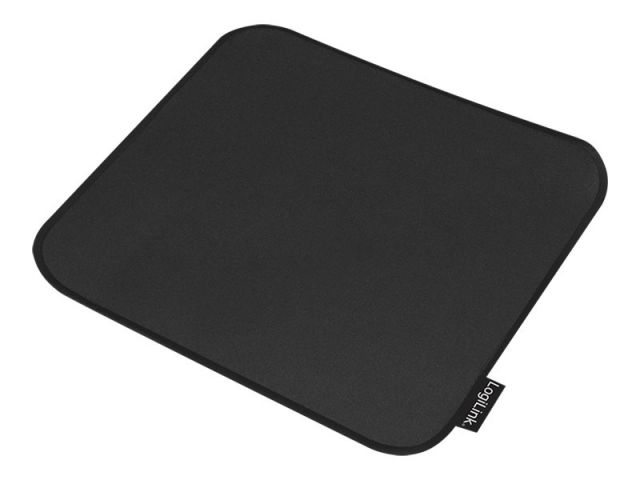 LogiLink Mousepad M, vernähte Kanten, 250x220x2mm, schwarz