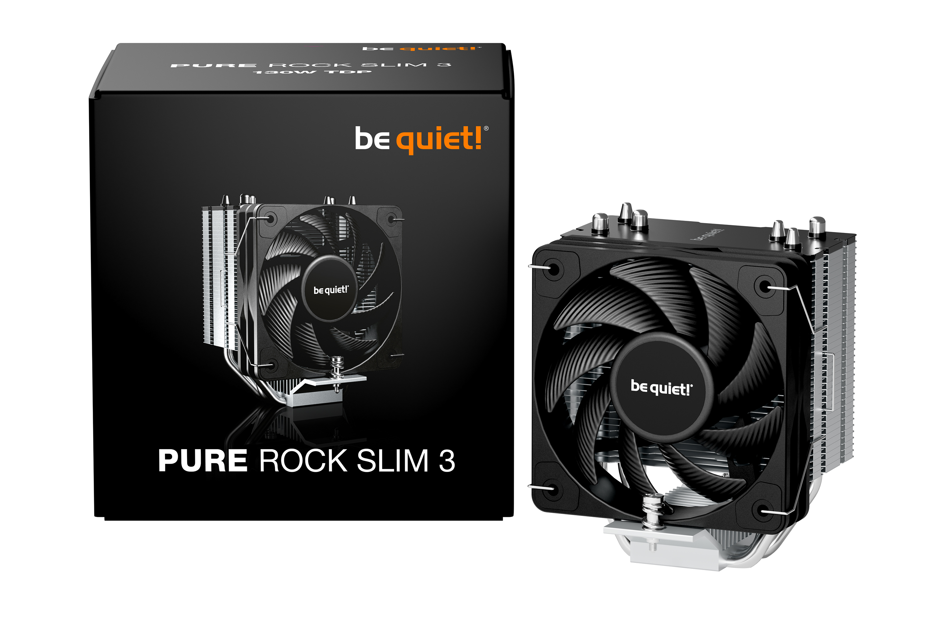 be quiet! Pure Rock Slim 3 CPU-Kühler für Intel und AMD Prozessoren