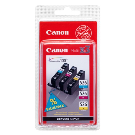 Canon CLI-526 C/M/Y Multipack Tintenpatronen für iP4820 iP4850 iP4950 MG5150 MG6150 MG8150 MX895, cyan magenta gelb Canon CLI-526 C/M/Y Multipack Tintenpatronen für iP4820 iP4850 iP4950 MG5150 MG6150 MG8150 MX895, cyan magenta gelb
