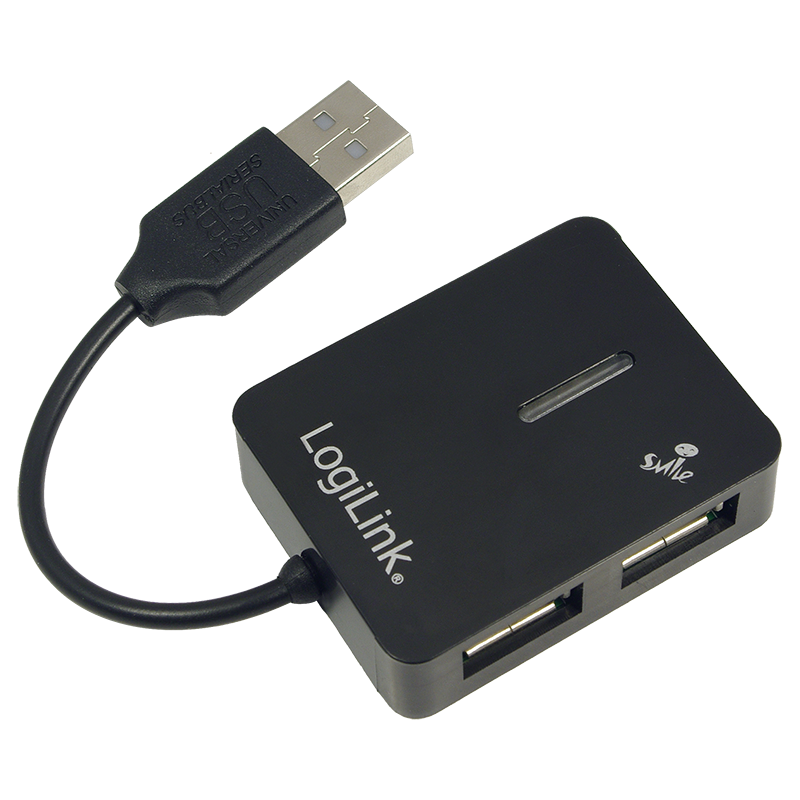 Logilink USB-HUB "Travel" 4-Port o. NT schwarz