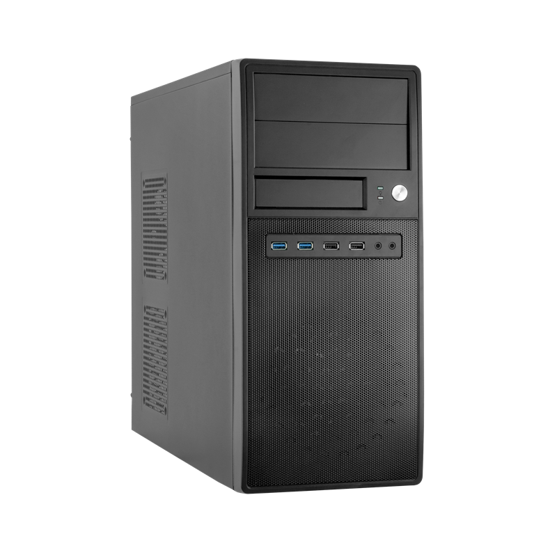 Chieftec CG-04B-OP Miditower ohne NT, schwarz