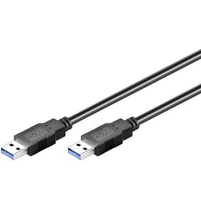 USB 3.0 Anschlusskabel 0,5 Meter USB-A Stecker/USB-A Stecker, 3x geschirmt