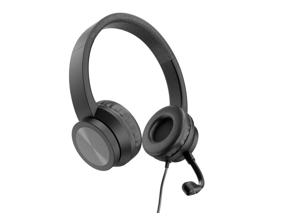 Conceptronic POLONA05C Stereo Headset USB-C mit FB am Kabel, schwarz