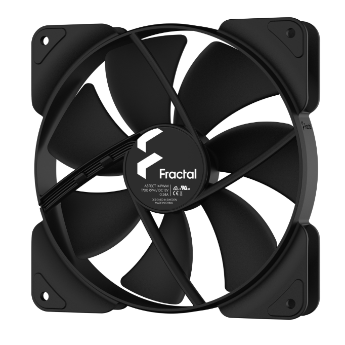 Fractal Design Aspect 12 PWM Black PC-Lüfter  140x140x25mm  4-pol. MB-Anschluss