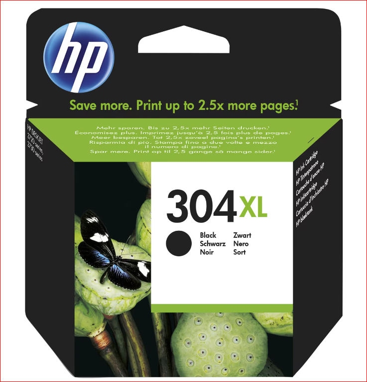 HP 304XL - N9K08AE Tintenpatrone für HP, schwarz HP 304XL - N9K08AE Tintenpatrone für HP, schwarz